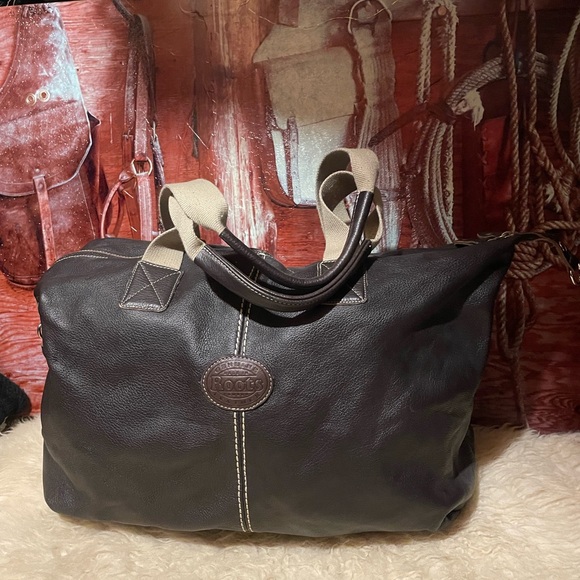 Roots XXL leather duffel bag - Picture 1 of 12